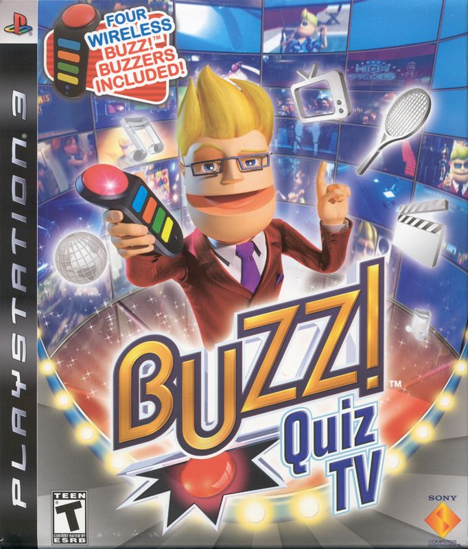 Buzz! Quiz TV [4 Controller Bundle] box art for Playstation 3